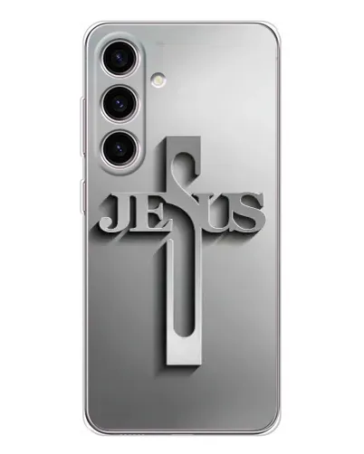 Чехол для Samsung Galaxy M56 с картинкой «Металлический крест Jesus» Чехол для Samsung Galaxy M56 с картинкой «Металлический крест Jesus»