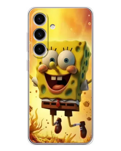 Чехол для Samsung Galaxy M56 с картинкой «Губка Боб прыгает»