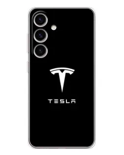 Чохол для Samsung Galaxy M56 з картинкою «Tesla White Logo» Чохол для Samsung Galaxy M56 з картинкою «Tesla White Logo»