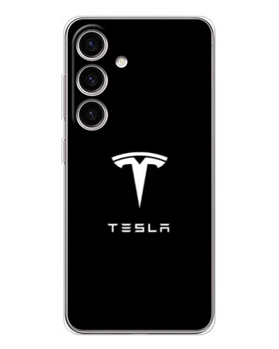 Чехол для Samsung Galaxy M56 с картинкой «Tesla White Logo» Чехол для Samsung Galaxy M56 с картинкой «Tesla White Logo»