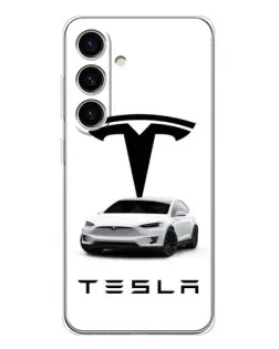 Чохол для Samsung Galaxy M56 з картинкою «Tesla White Style» Чохол для Samsung Galaxy M56 з картинкою «Tesla White Style»