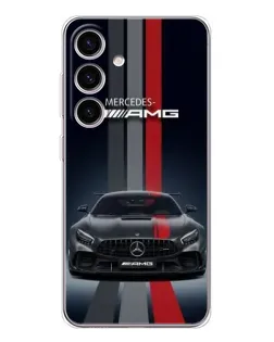 Чехол для Samsung Galaxy M56 с картинкой «Mercedes — белый карбон»