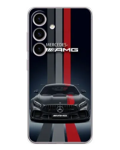 Чехол для Samsung Galaxy M56 с картинкой «Mercedes — белый карбон»