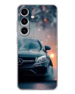Чехол для Samsung Galaxy M56 с картинкой «Mercedes — ночной город»