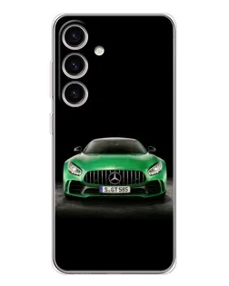 Чехол для Samsung Galaxy M56 с картинкой «Mercedes — неоновый лого»