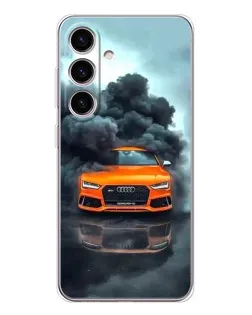 Чохол для Samsung Galaxy M56 з картинкою «Audi у хмарах диму»
