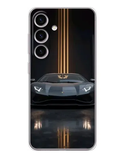 Чехол для Samsung Galaxy M56 с картинкой «Lamborghini золотые линии»