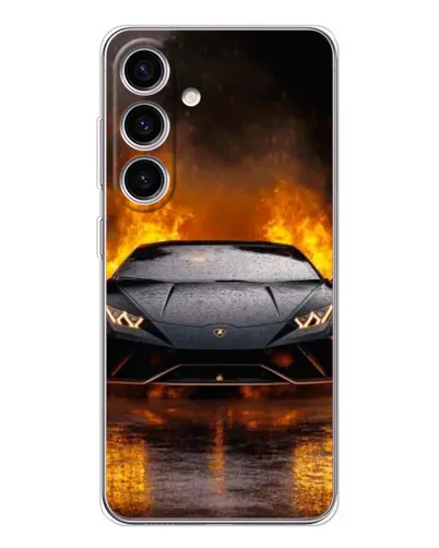 Чехол для Samsung Galaxy M56 с картинкой «Lamborghini в огне»