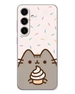 Чехол для Samsung Galaxy M56 с картинкой «Пушин с кексом»