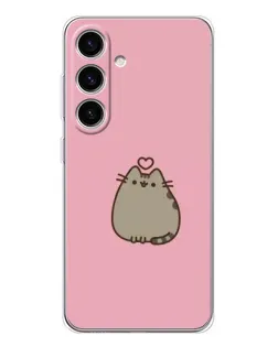 Чехол для Samsung Galaxy M56 с картинкой «Pusheen сердце»