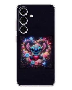 Чохол для Samsung Galaxy M56 з картинкою «Stitch у квітах»