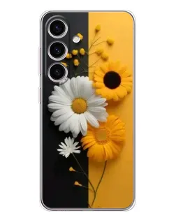 Чохол для Samsung Galaxy M56 з картинкою «Соняшник та ромашка»