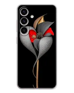 Чохол для Samsung Galaxy M56 з картинкою «Срібна фантазійна квітка»