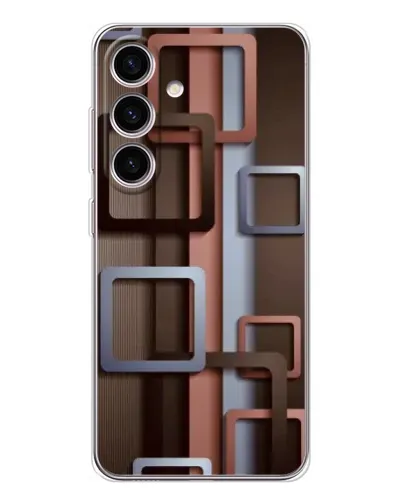 Чехол для Samsung Galaxy M56 с картинкой «Коричневые объемные квадраты» Чехол для Samsung Galaxy M56 с картинкой «Коричневые объемные квадраты»