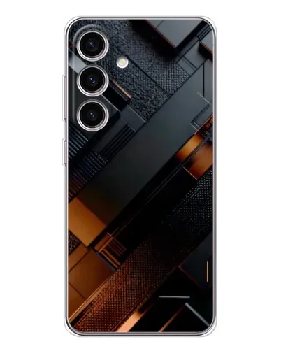 Чехол для Samsung Galaxy M56 с картинкой «Черные геометрические блоки» Чехол для Samsung Galaxy M56 с картинкой «Черные геометрические блоки»