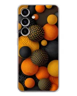 Чехол для Samsung Galaxy M56 с картинкой «Объемные оранжевые сферы» Чехол для Samsung Galaxy M56 с картинкой «Объемные оранжевые сферы»