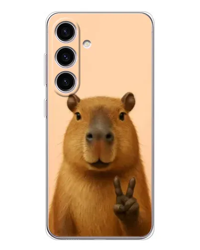 Чехол для Samsung Galaxy M56 с картинкой «Капибара виктория» Чехол для Samsung Galaxy M56 с картинкой «Капибара виктория»