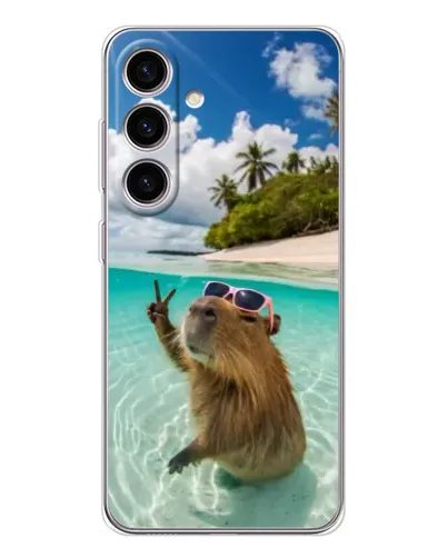 Чехол для Samsung Galaxy M56 с картинкой «Капибара на море» Чехол для Samsung Galaxy M56 с картинкой «Капибара на море»