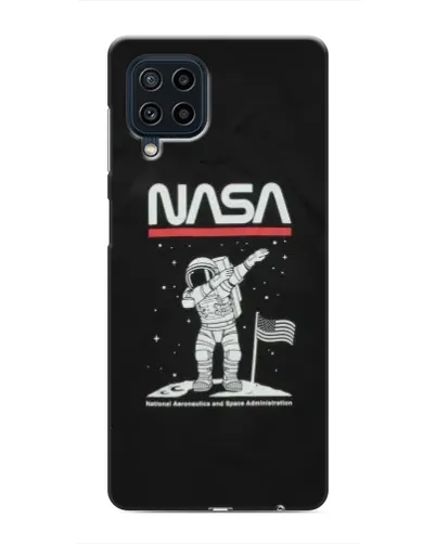 Чехол для Samsung Galaxy M62 с картинкой «NASA — шагаем по Луне»