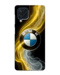 Чехол для Samsung Galaxy M62 с картинкой «Золотистый дым BMW»