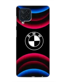 Чехол для Samsung Galaxy M62 с картинкой «Логотип BMW и неоновые дуги»