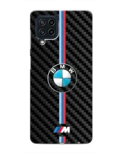 Чехол для Samsung Galaxy M62 с картинкой «Эмблема BMW и карбон»