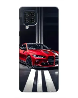 Чехол для Samsung Galaxy M62 с картинкой «Красная BMW на дороге»