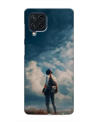 Чехол для Samsung Galaxy M62 с картинкой «Герой PUBG на скале»