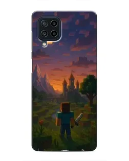 Чехол для Samsung Galaxy M62 с картинкой «Стив у башни»