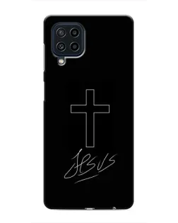 Чехол для Samsung Galaxy M62 с картинкой «Графический крест Jesus»