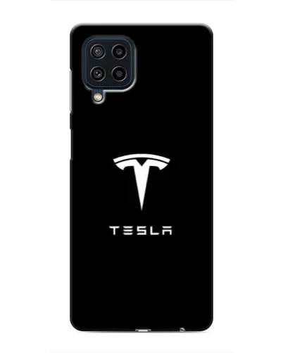 Чехол для Samsung Galaxy M62 с картинкой «Tesla White Logo»