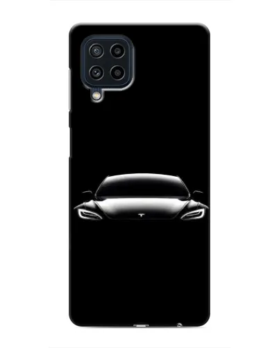 Чехол для Samsung Galaxy M62 с картинкой «Фары Tesla Night»