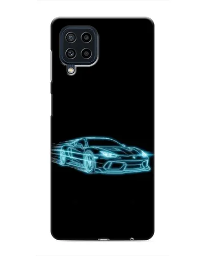Чехол для Samsung Galaxy M62 с картинкой «Неоновый контур Lamborghini»
