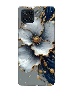 Чехол для Samsung Galaxy M62 с картинкой «Белый цветок и золотой флюид» Чехол для Samsung Galaxy M62 с картинкой «Белый цветок и золотой флюид»