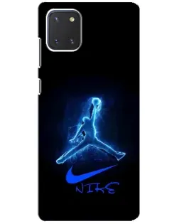 Чехол для Samsung Galaxy Note 10 Lite с картинкой «Jordan Neon Blue» Чехол для Samsung Galaxy Note 10 Lite с картинкой «Jordan Neon Blue»