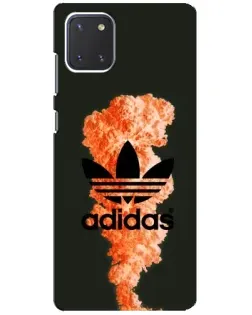 Чехол для Samsung Galaxy Note 10 Lite с картинкой «Оранжевый дым Adidas» Чехол для Samsung Galaxy Note 10 Lite с картинкой «Оранжевый дым Adidas»