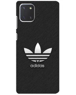 Чехол для Samsung Galaxy Note 10 Lite с картинкой «Adidas Карбоновая текстура»
