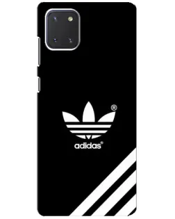 Чехол для Samsung Galaxy Note 10 Lite с картинкой «Adidas с диагональными полосами»