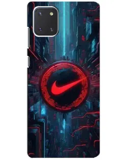 Чехол для Samsung Galaxy Note 10 Lite с картинкой «Техногенный стиль Nike» Чехол для Samsung Galaxy Note 10 Lite с картинкой «Техногенный стиль Nike»