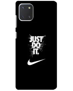 Чехол для Samsung Galaxy Note 10 Lite с картинкой «Текстовый принт Nike» Чехол для Samsung Galaxy Note 10 Lite с картинкой «Текстовый принт Nike»