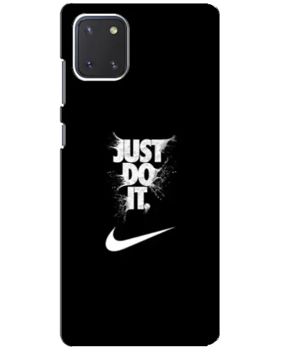 Чехол для Samsung Galaxy Note 10 Lite с картинкой «Текстовый принт Nike»