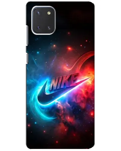 Чехол для Samsung Galaxy Note 10 Lite с картинкой «Огненный логотип Nike»