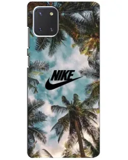 Чехол для Samsung Galaxy Note 10 Lite с картинкой «Тропический принт Nike» Чехол для Samsung Galaxy Note 10 Lite с картинкой «Тропический принт Nike»