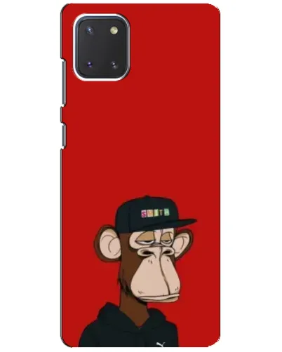 Чехол для Samsung Galaxy Note 10 Lite с картинкой «Bored Ape — красный фон»