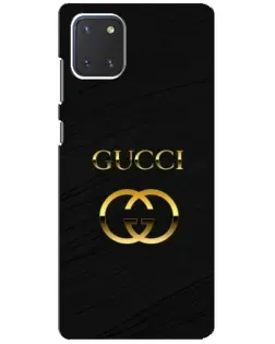 Чехол для Samsung Galaxy Note 10 Lite с картинкой «Золотой логотип Gucci» Чехол для Samsung Galaxy Note 10 Lite с картинкой «Золотой логотип Gucci»