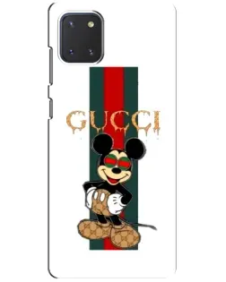 Чехол для Samsung Galaxy Note 10 Lite с картинкой «Микки Маус Gucci — полосы» Чехол для Samsung Galaxy Note 10 Lite с картинкой «Микки Маус Gucci — полосы»