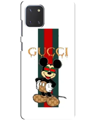 Чехол для Samsung Galaxy Note 10 Lite с картинкой «Микки Маус Gucci — полосы» Чехол для Samsung Galaxy Note 10 Lite с картинкой «Микки Маус Gucci — полосы»