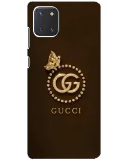 Чехол для Samsung Galaxy Note 10 Lite с картинкой «Gucci — золотая бабочка» Чехол для Samsung Galaxy Note 10 Lite с картинкой «Gucci — золотая бабочка»
