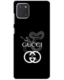Чехол для Samsung Galaxy Note 10 Lite с картинкой «Gucci — серебряная змея» Чехол для Samsung Galaxy Note 10 Lite с картинкой «Gucci — серебряная змея»