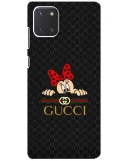 Чехол для Samsung Galaxy Note 10 Lite с картинкой «Минни Маус Gucci — черный» Чехол для Samsung Galaxy Note 10 Lite с картинкой «Минни Маус Gucci — черный»